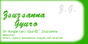 zsuzsanna gyuro business card